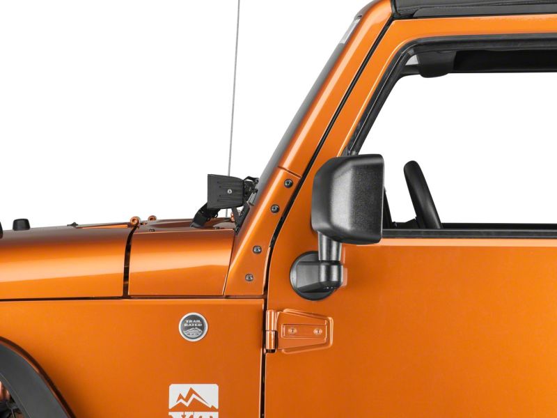 Raxiom for 2007-2018 Jeep Wrangler JK Windshield Mounted Light Brackets - Image 4