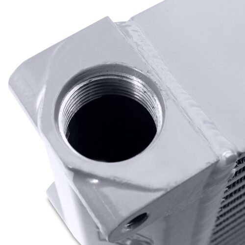 Mishimoto Heavy-Duty Oil Cooler - 17in. Same-Side Outlets - Silver - Image 4