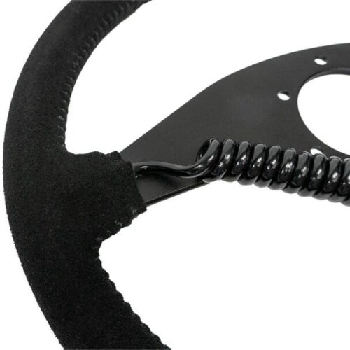 Alternative view of PRP Heated Flat Suede Steering Wheel - Black