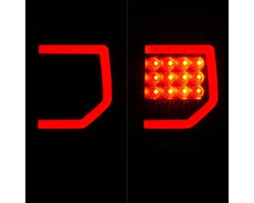 Raxiom for 2007-2013 Toyota Tundra Axial Series Dual C-Shape LED Tail Lights- Black Housing- Clear Lens - Image 2