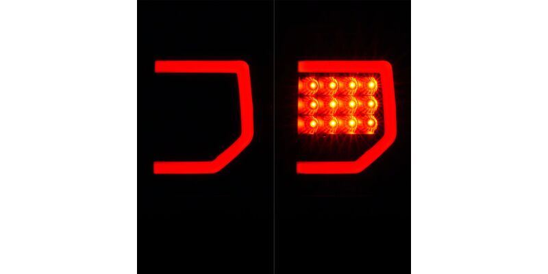 Raxiom for 2007-2013 Toyota Tundra Axial Series Dual C-Shape LED Tail Lights- Black Housing- Clear Lens - Image 2