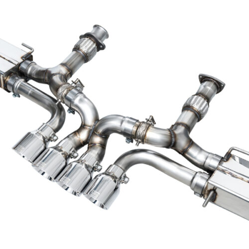 Alternative view of AWE Tuning SwitchPath Exhaust System - Chrome Silver Tips for 23-25 Chevrolet C8 Corvette Z06 5.5L