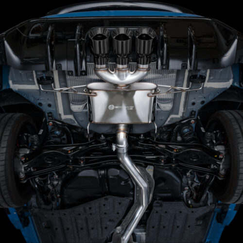 Alternative view of AWE Tuning Touring Edition Exhaust w/ Triple Diamond Black Tips for 2023 Honda Civic Type R FL5