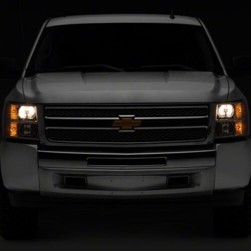 Raxiom for 2007-2014 Chevrolet Silverado 1500 Axial OEM Rep Headlights- Chrome Housing (Clear Lens) - Image 8