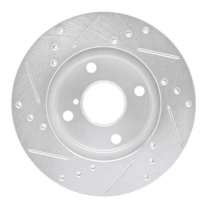 R1 Concepts for 90-93 Mazda Miata Front Right Drilled & Slotted Silver Brake Rotor - Image 5