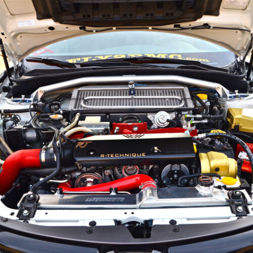 Alternative view of Mishimoto Aluminum Radiator for 08-09 Subaru WRX/STi Manual