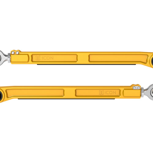 ICON 22-23 Toyota Tundra / 2024 Toyota Tacoma Billet Rear Lower Link Kit - Gold Anodized - Image 3