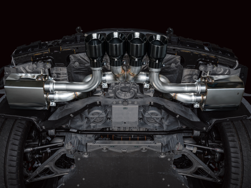 AWE Tuning SwitchPath Cat-Back Exhaust - Diamond Black Tips for 2023 C8 Corvette Z06 - Image 4