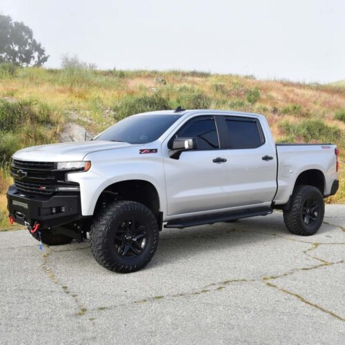Westin 19-23 Chevrolet/GMC Silverado/Sierra 1500 Crew Cab Outlaw Nerf Step Bars - Textured Black - Image 4