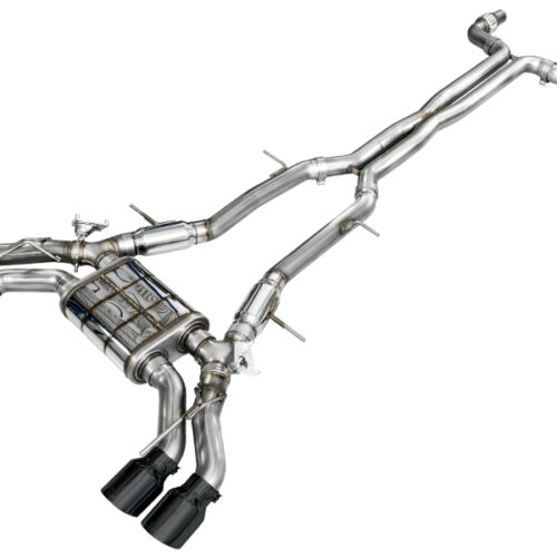 AWE Tuning SwitchPath Exhaust - Diamond Black Tips for 2021+ Cadillac CT4-V Blackwing