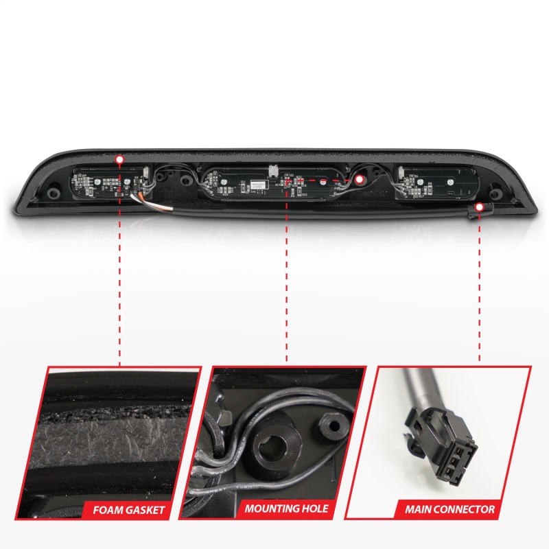 ANZO 15-20 Ford F-150 - F-450 LED Third Brake Light - Black Housing/Smoke Lens - Image 5