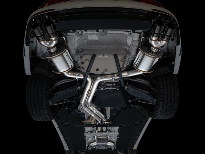 AWE Tuning Touring Edition Exhaust - Diamond Black Tips for 19-23 Audi C8 S6/S7 2.9T V6 AWD - Image 3