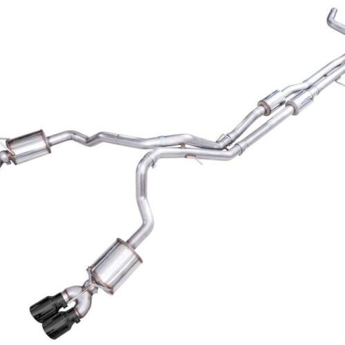 AWE Tuning Cat Back Exhaust - Quad Diamond Chrome Tips for AWE 2021+ Chevy Suburban/GM Yukon XL 6.2L 0FG Edition