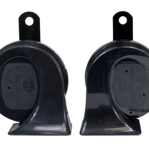 Alternative view of Hella Twin Trumpet Horn Kit 12V Universal - Black