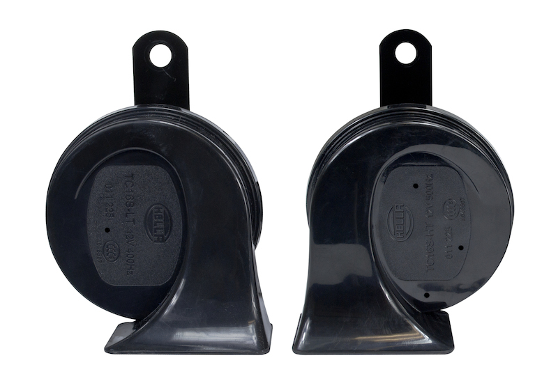 Hella Twin Trumpet Horn Kit 12V Universal - Black - Image 2