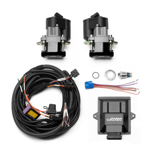 Wilwood Electronic Parking Brake Rear Retrofit Kit w/ Switch Harness - Black Powder Coat Caliper