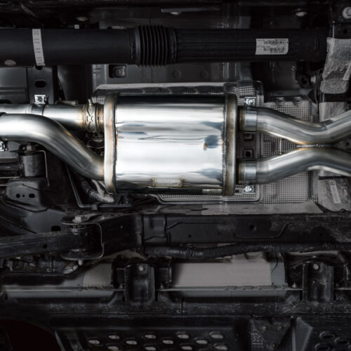 AWE Tuning Cat-Back SwitchPath Exhaust (No Tips) for 22-24 Ford Bronco Raptor 4WD Dual BashGuards - Image 9