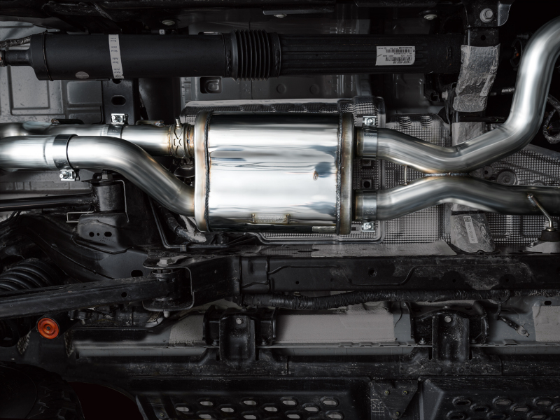 AWE Tuning Cat-Back SwitchPath Exhaust (No Tips) for 22-24 Ford Bronco Raptor 4WD Dual BashGuards - Image 9
