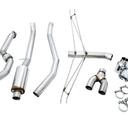 AWE Tuning Track Edition Exhaust w/Front Pipe & Dual Chrome Silver Tips for 2016+ Honda Civic Si - Image 7