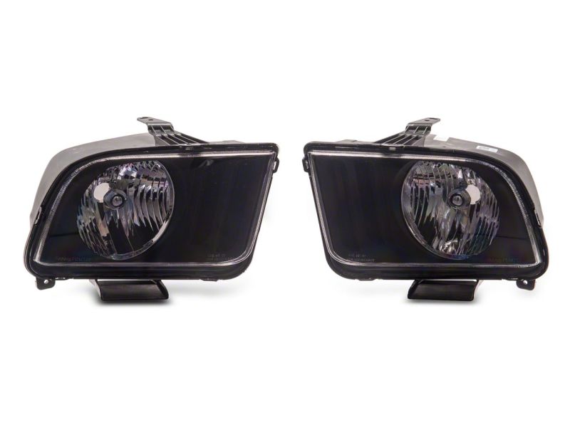 Raxiom for 2005-2009 Ford Mustang Axial Series OEM Style Rep Headlights- Chrome Housing (Clear Lens) - Image 2