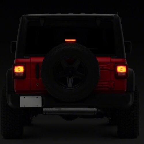 Raxiom for 2018-2023 Jeep Wrangler JL Axial Series Hyper Flash LED Third Brake Light- Smoked - Image 6