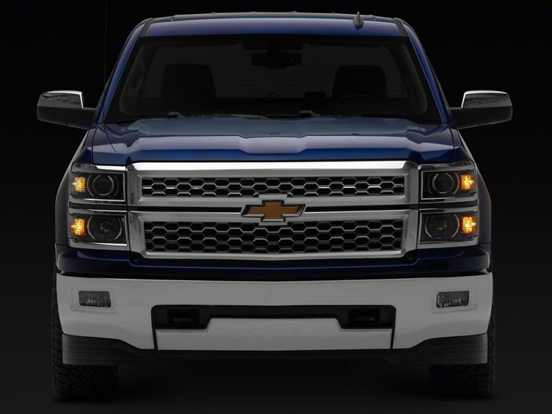 Raxiom for 2014-2015 Chevrolet Silverado 1500 OE Projector Headlights/Chrome Trim- Black- Clear Lens - Image 9
