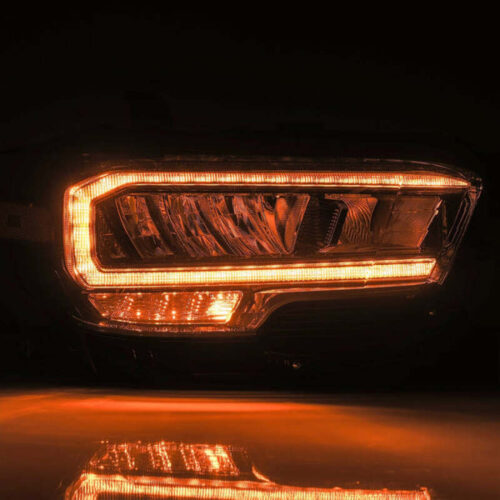 Alternative view of AlphaRex 16-23 Toyota Tacoma LUXX-Series LED Crystal Headlights - Alpha-Black
