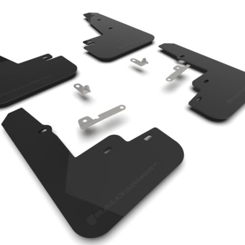 Rally Armor 21-26 Ford Mustang Mach-E/GT/Rally Black UR Mud Flap w/Metallic Black Logo