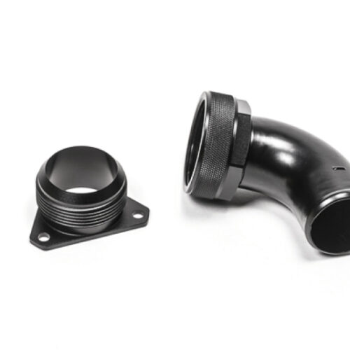 Alternative view of Radium Engineering FCST-X 3-Bolt Remote Mount Fill Neck - 24AN Elbow - 1.5in Barb