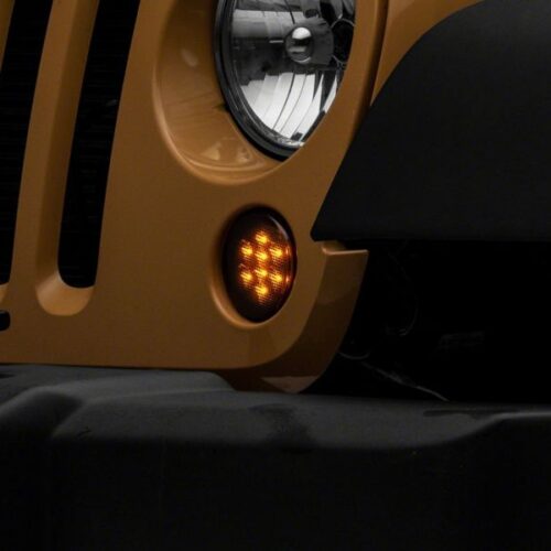 Raxiom for 2007-2018 Jeep Wrangler JK Axial Series LED Turn Signals- Smoked - Image 4