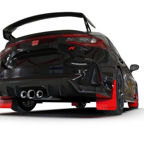 Rally Armor 23-26 Honda Civic Type R Red Mud Flap Black Logo - Image 2