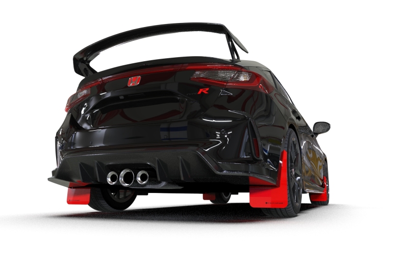 Rally Armor 23-26 Honda Civic Type R Red Mud Flap Black Logo - Image 2