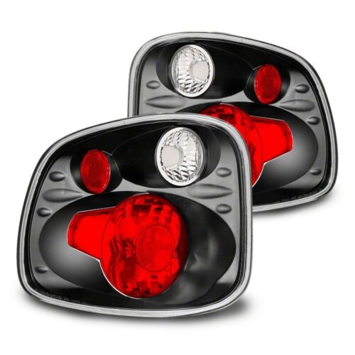 Raxiom for 2001-2003 Ford F-150 Flareside Axial Series Version 2 Tail Lights- Black Housing- Clear Lens