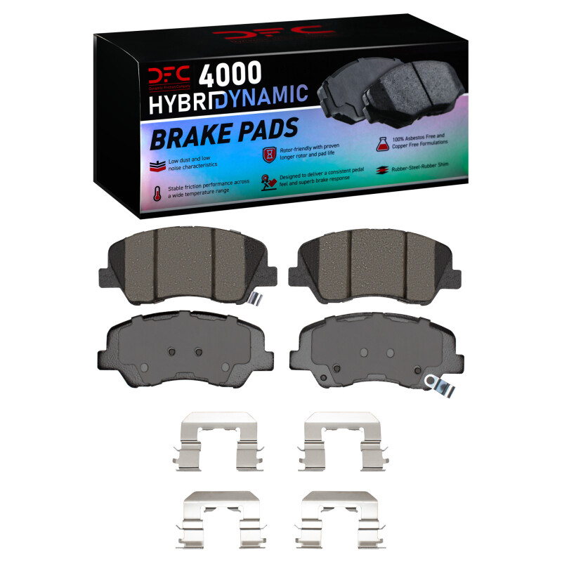 DFC 12-17 Dodge Attitude (Mexico) Front 4000 HybriDynamic Brake Pads and Hardware Kit