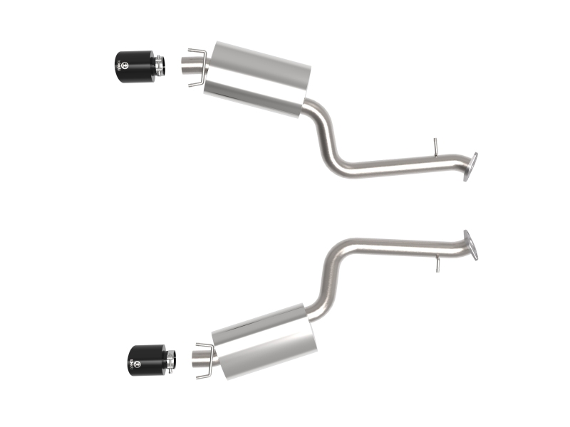 aFe Power Takeda 14-22 Lexus IS350 V6 2.5in. 304 Stainless Steel Axle-Back Exhaust System w/ Black Tip - Image 4