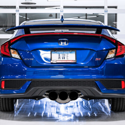 AWE Tuning Touring Edition Exhaust w/Front Pipe & Triple Diamond Black Tips for 2016+ Honda Civic Si - Image 5