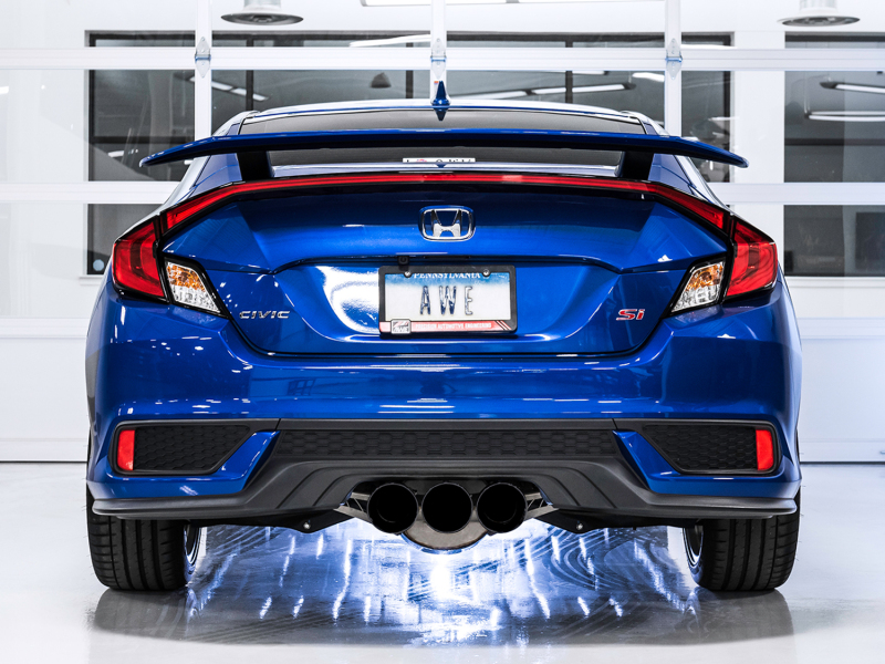 AWE Tuning Touring Edition Exhaust w/Front Pipe & Triple Diamond Black Tips for 2016+ Honda Civic Si - Image 5