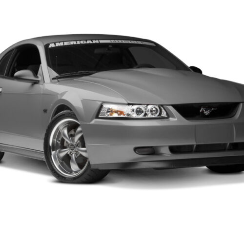 Raxiom for 1999-2004 Ford Mustang Dual LED Halo Projector Headlights- Chrome Housing (Clear Lens) - Image 8