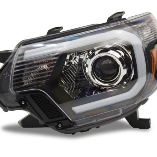 Raxiom for 2012-2015 Toyota Tacoma Axial Projector Headlights w/ SEQL LED Bar- Black Housing (Clear Lens) - Image 6