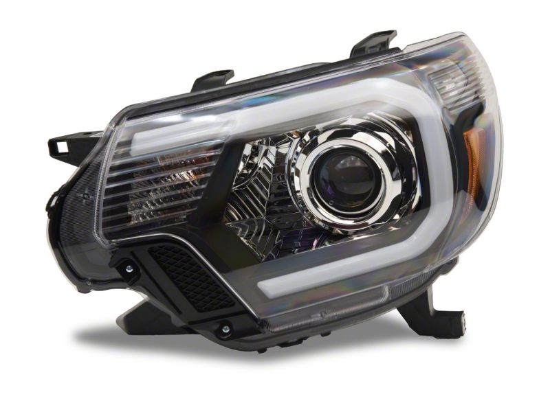 Raxiom for 2012-2015 Toyota Tacoma Axial Projector Headlights w/ SEQL LED Bar- Black Housing (Clear Lens) - Image 6