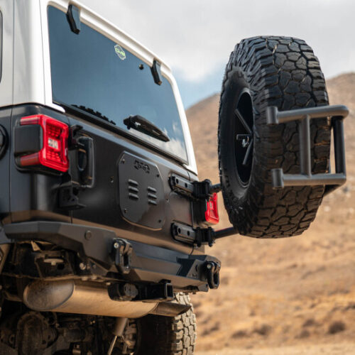 DV8 Offroad 18-25 Jeep Wrangler JL Body Mounted Tire Carrier - Image 3