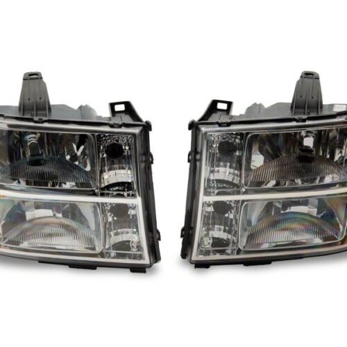 Alternative view of Raxiom for 2007-2014 GMC Sierra 1500/2500 HD/3500 HD Axial OEM Rep Headlights- Chrome Housing (Clear Lens)
