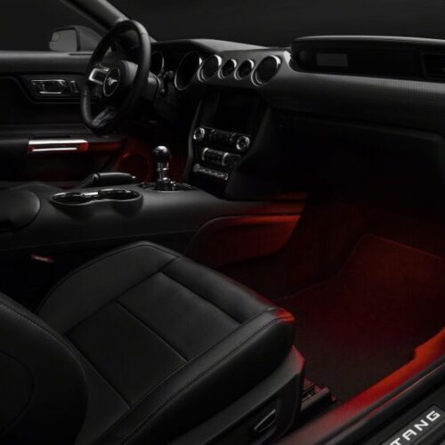 Alternative view of Raxiom for 2015-2023 Ford Mustang LED Footwell Lighting Kit- Red