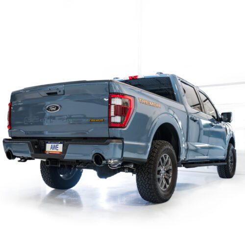AWE Tuning Tips for 2021+ Ford F-150 Tremor (w/ Bumper Cutouts) 0FG Non-Resonated Catback -Diamond Black - Image 9