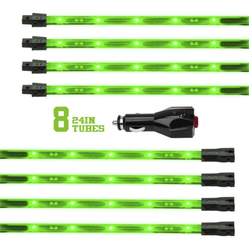 Alternative view of XK Glow Tube Single Color Underglow LED Accent Light Car/Truck Kit Green - 8x24In
