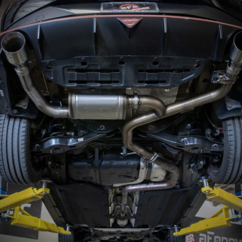 aFe Power Takeda Hyundai Elantra N 22-23 L4-2.0L (t) 3in SS Axle-Back Exhaust System w/ Black Tips - Image 6