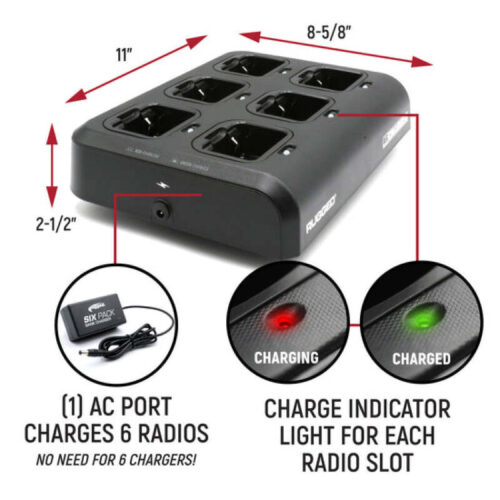 Rugged Radios 6-Pack Bank Charger for Handheld Radios GMR2 - Image 2