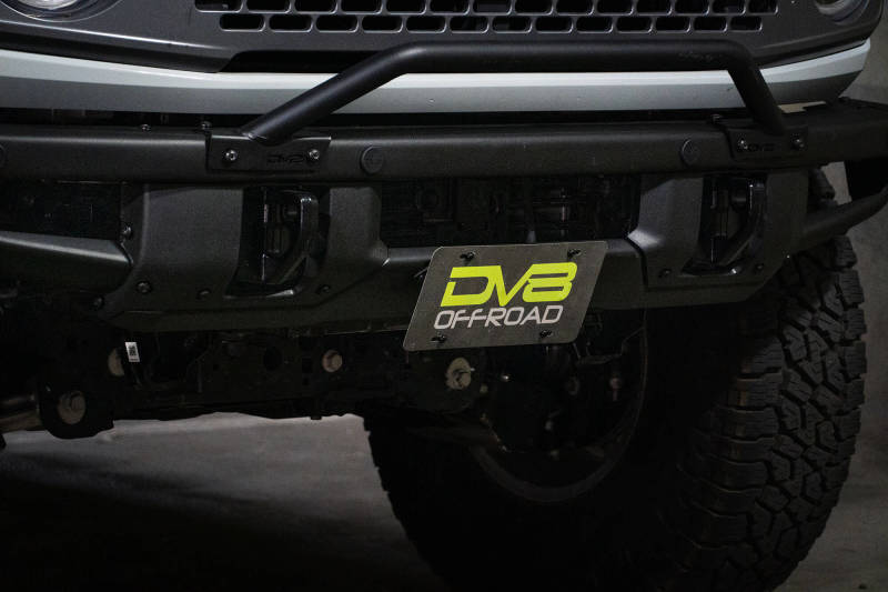 DV8 Offroad 21-22 Ford Bronco Factory Front Bumper License Relocation Bracket - Front - Image 6