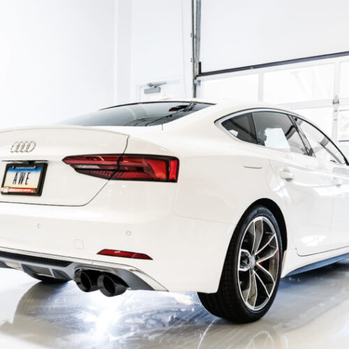 AWE Tuning Touring Edition Exhaust - Non-Resonated (Black 102mm Tips) for Audi B9 S4 - Image 4