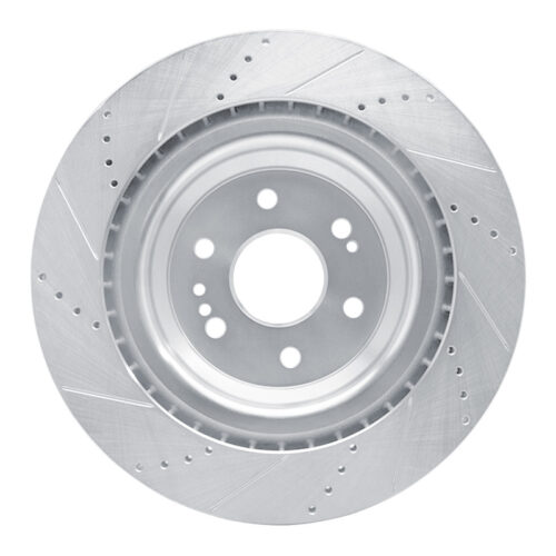 R1 Concepts for 14-20 Cadillac Escalade Front Right Drilled & Slotted Silver Brake Rotor - Image 5